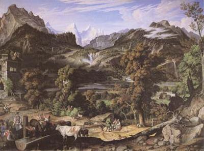 Joseph Anton Koch Seiss Landscape (Berner Oberland) (mk09) oil painting picture